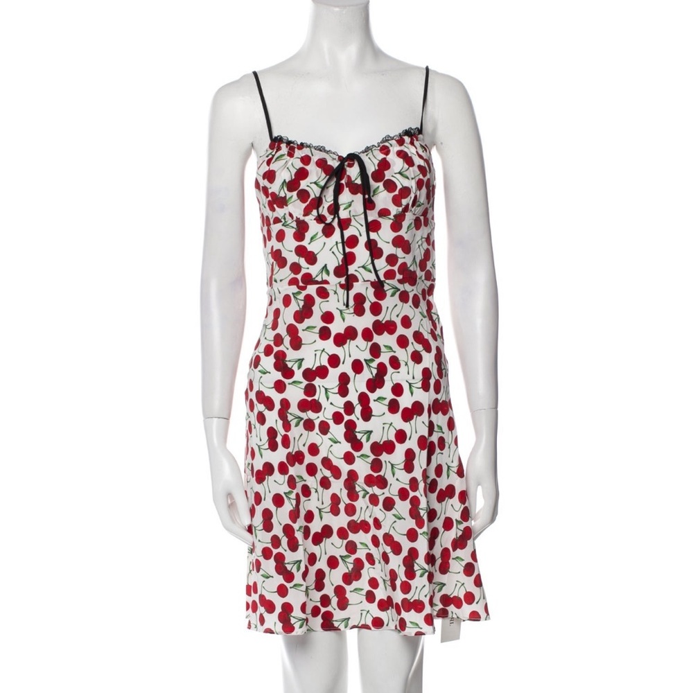 Realisation Par Devon Lee Carlson Cherry Print Mini Dress - Size Medium